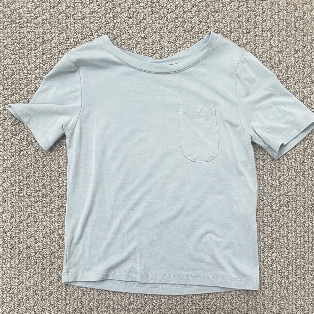 NWOT- Kyte Baby Short Sleeve Pocket Tee - Light Blue size 4T